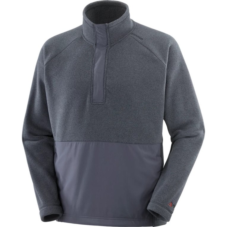 Dark Grey Salomon Outlife Polartec Halz Zip Women's Sweatshirt | IE OA3867